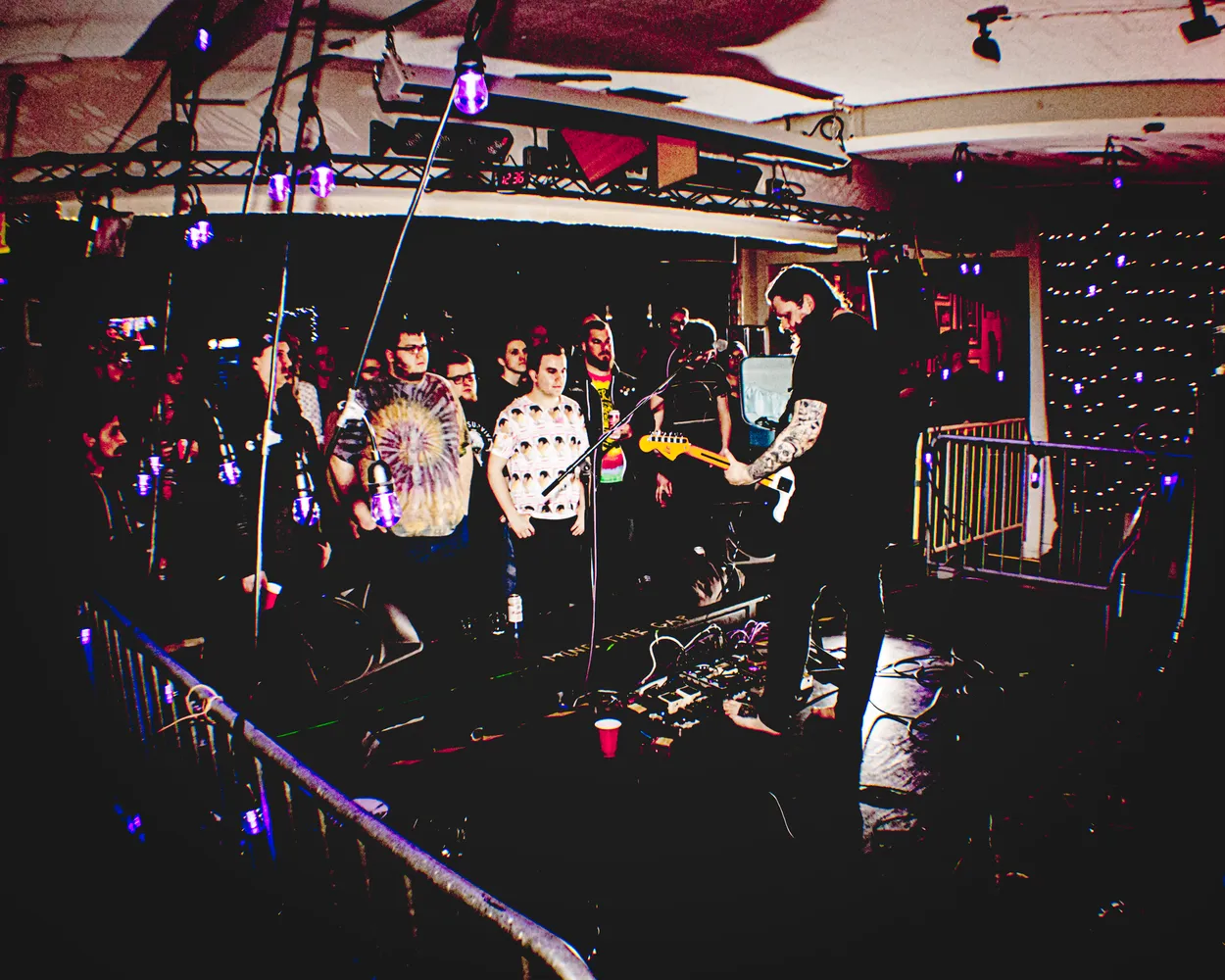 Planning for Burial performing live at Big Room Bar, Columbus in 2018 — concert photography by James Anthony Brooks